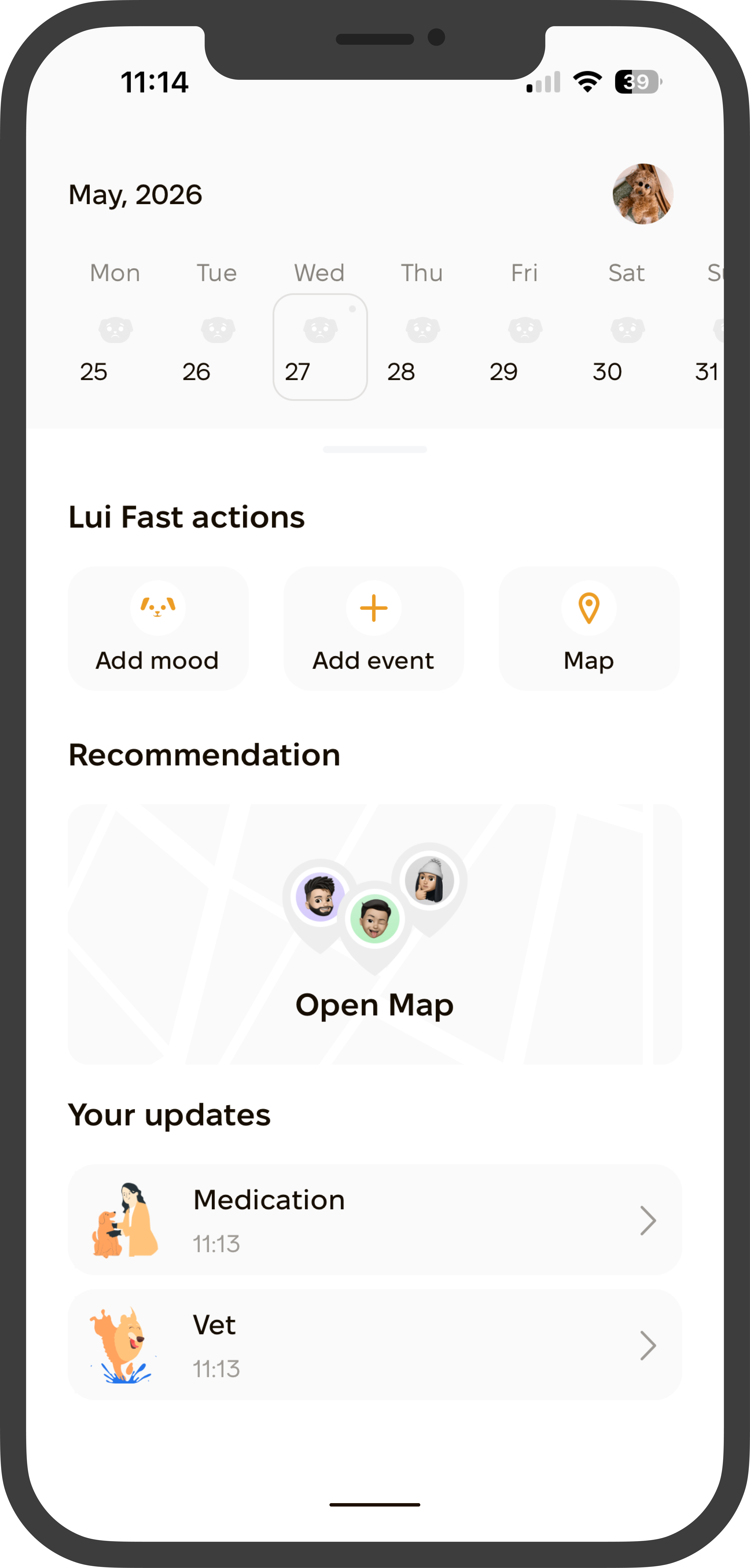 Pack Pawer app — home screen